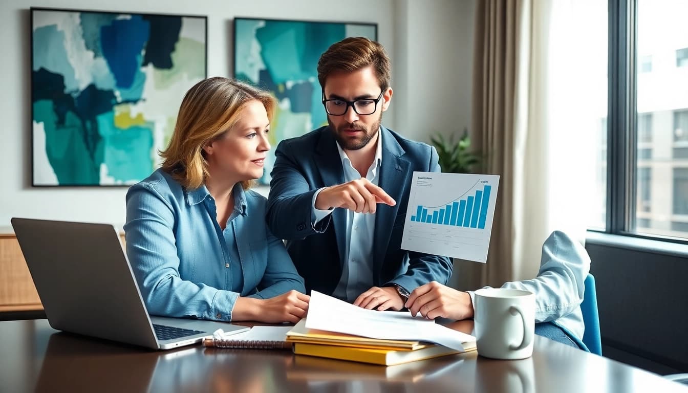 Wealth planner actively engages a client in financial strategy discussion.