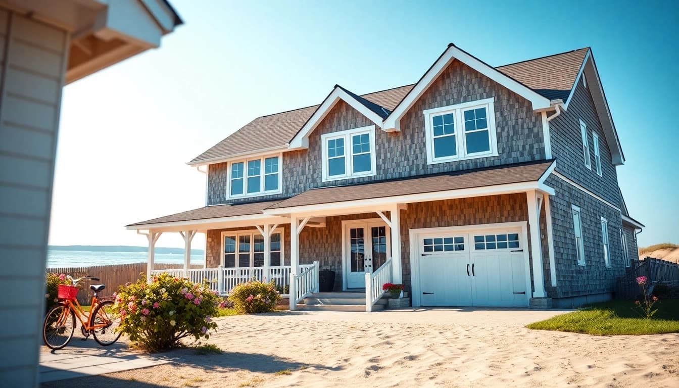 Discover Cape Cod homes featuring an elegant attached garage and coastal charm in a picturesque setting.