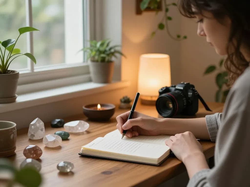 Why do I keep attracting the same partner? Discover clarity through personal reflections in a peaceful home office
