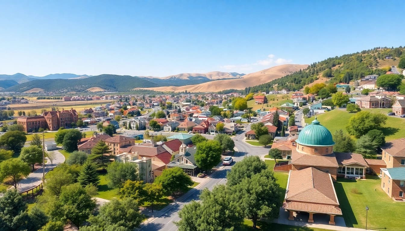 View of the Clarksburg California map highlighting landmarks and attractions.