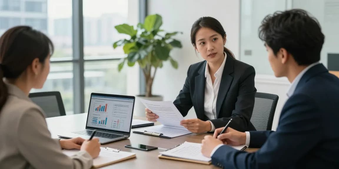 Financial advisor Hampton Roads VA consulting with clients in a modern office setting.