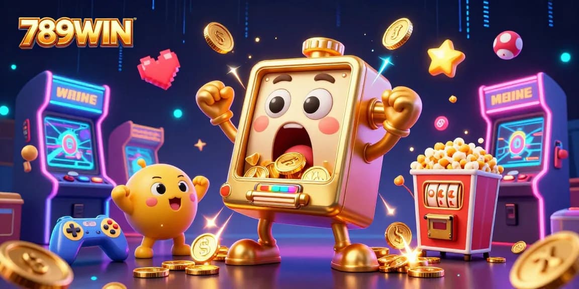 Experience the thrill of winning jackpots at 789WIN with colorful slot machines and dynamic gaming elements.