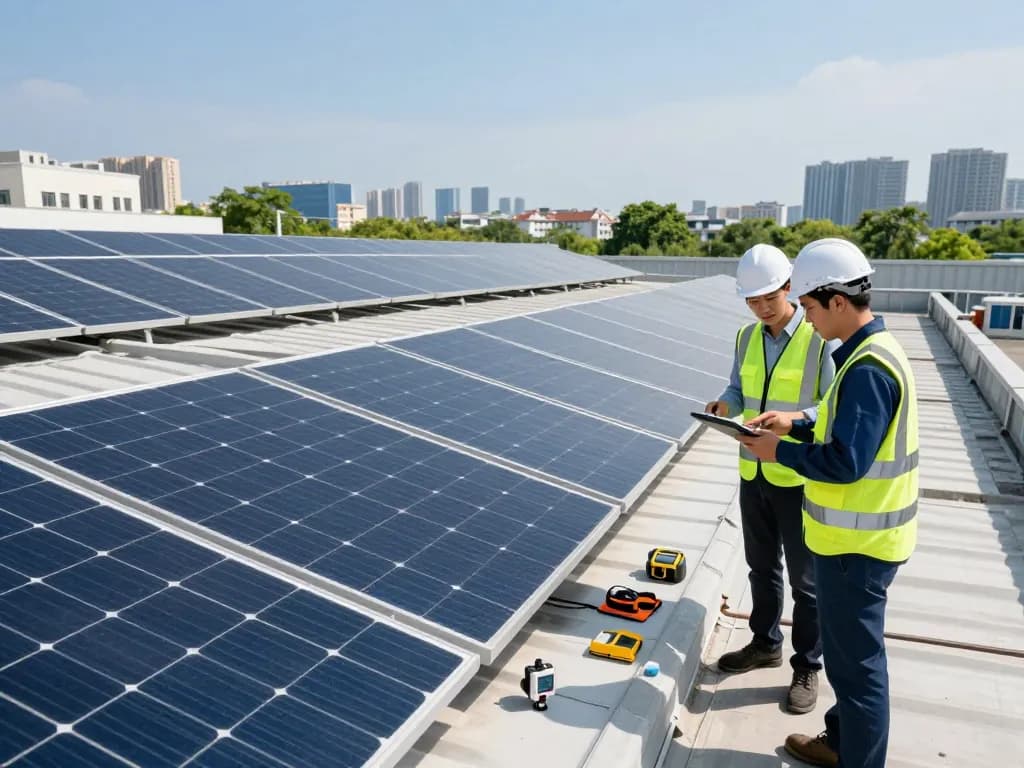 Dynamic solar energy installation review showcasing zonne-energie PPA benefits at a commercial site