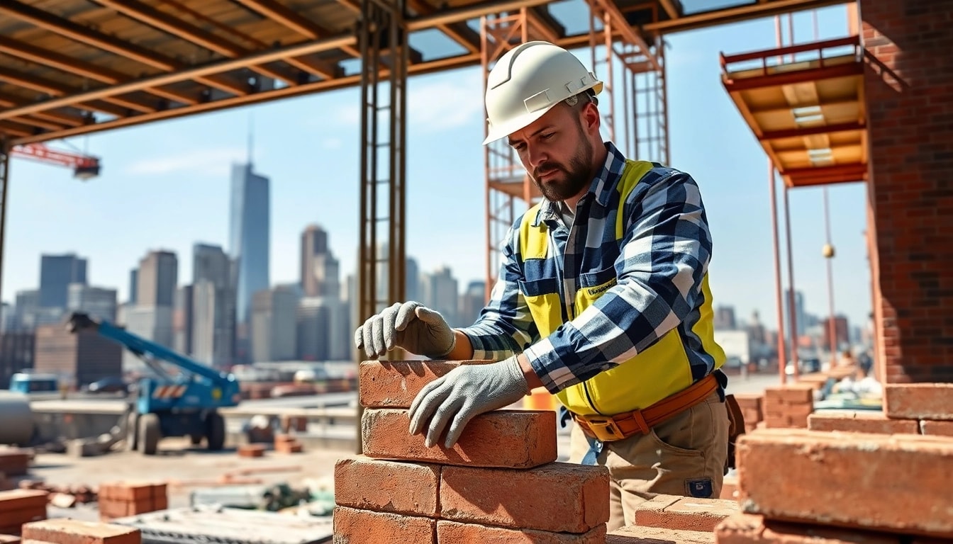 Manhattan General Contractor working diligently on a construction project in an urban setting.