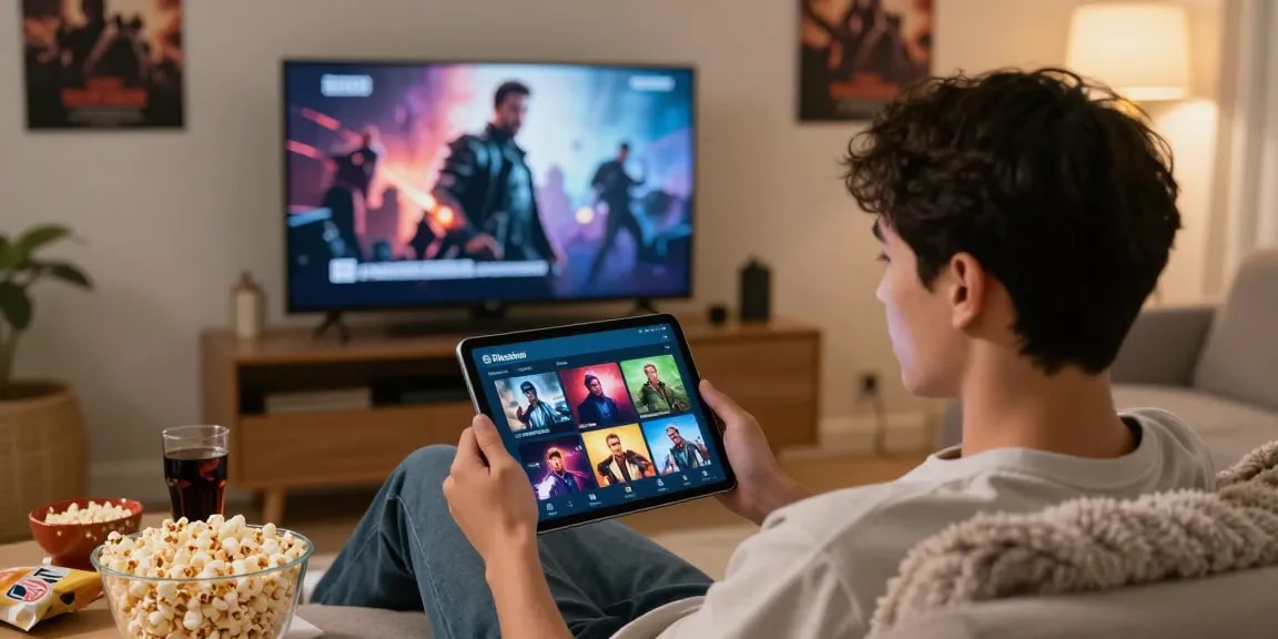 Pikashow app providing seamless movie streaming experience on tablet