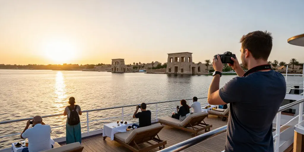 Experience a Lake Nasser Cruise with stunning views of ancient temples and luxury amenities.
