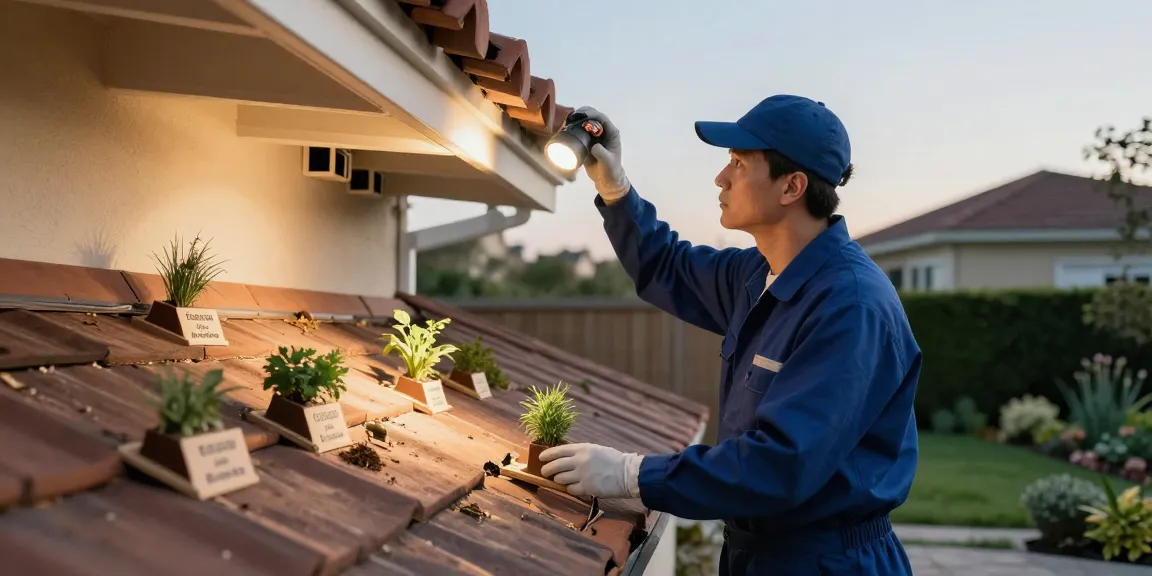 Rat Control Company technician applying prevention herbs in a home