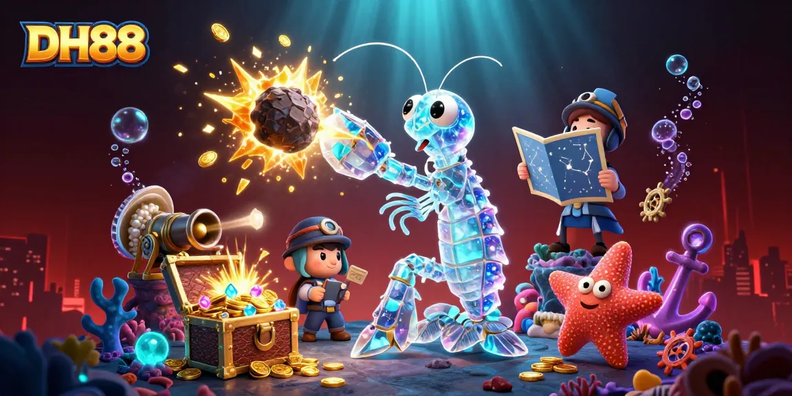 Experience casino gaming excitement with DH88, featuring vibrant characters and underwater treasures