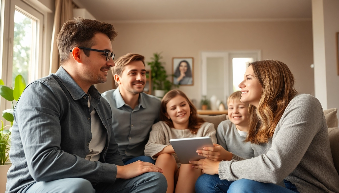 Engaging scene of a family in a cozy home reflecting affordable home warranty plans.