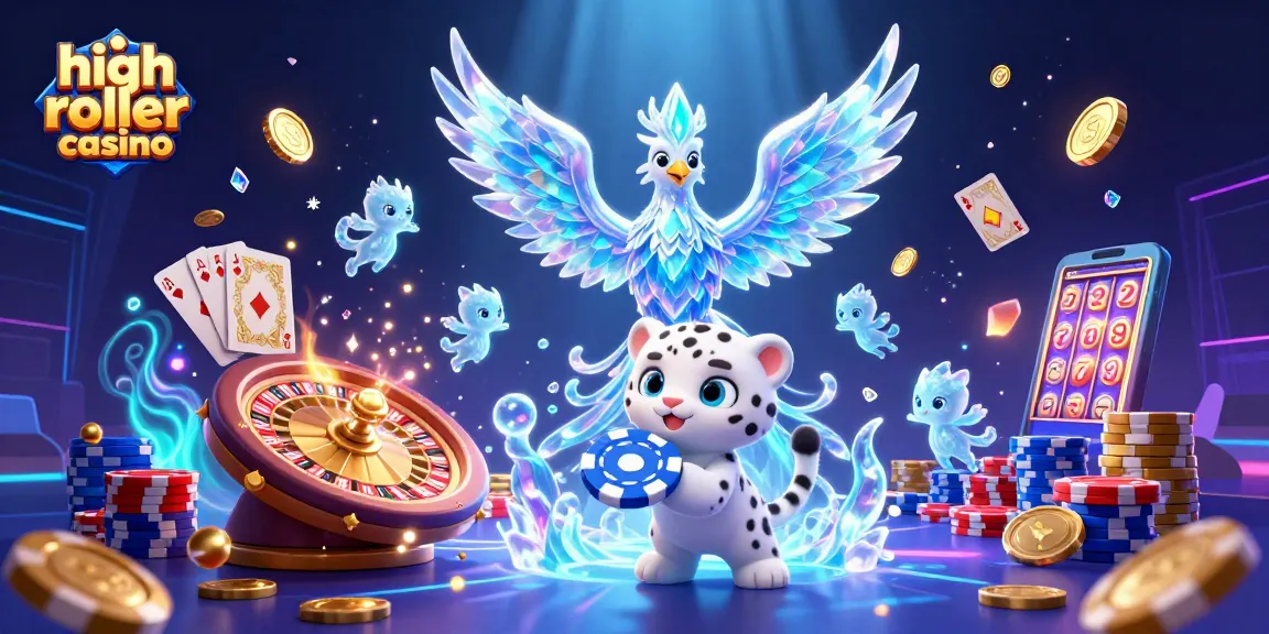 Experience high roller casino excitement with a captivating scene of vibrant characters and dynamic game elements.